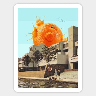 Flat Block Marina - Surreal/Collage Art Magnet